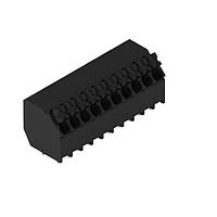 Wurth Elektronik 691810120310 Fixed Terminal Blocks WR-TBL 3.5mm pitch Monoblock THR Black 45 deg Dual Pin cable entry Screwless Push In 10P