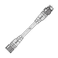 Cáp Cảm Biến / Cáp Bộ Chuyển Động Cáp NoVibe 5M 2 Đầu Nối Thẳng Omron Automation and Safety XS5W-D421-G81-F