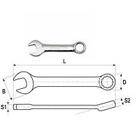 Yato YT-4912 Stubby combination spanner 19mm
