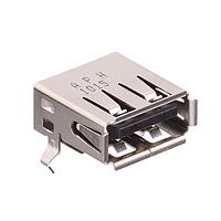 Đầu nối USB Loại A USB2.0, A, Góc phải, DIP, GF, MÀU ĐEN Amphenol Commercial Products GSB12111031EU