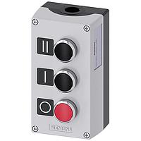 Nút nhấn ENC KIM LOẠI, 3 NÚT NHẤN, ĐEN, ĐEN, ĐỎ SIEMENS 3SU18530AD002AB1