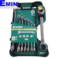 SATA 08007A 8 ໜ່ວຍ. Metric Double Ratcheting Wrench Set
