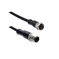 Amphenol LTW M12A04ML-12AFL-SD004 Sensor Cables / Actuator Cables M Series Sensor Connector, M12, A Code, Metal, 4A, 04 pins, Male Connector, Male Contact, Straight-to-Straight, Screw Thread, Overmolded Double Ended, Length 4000mm, IP68