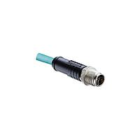 Amphenol LTW MSXS08ML-SPBML-SX007 Sensor Cables / Actuator Cables M12 Circular Metric Connector, X Code, Metal, 0.5A, 08 pins, Male Connector, Male Contact, M12 Straight-to-RJ Straight, Screw Thread, Overmolded Double Ended, Length 7000mm, IP67 Mated