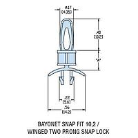 Heyco 10176F PCB Support HLSP10-14 V-0 NATURAL