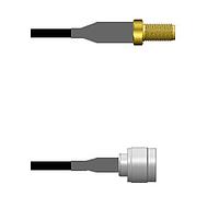 Amphenol Custom Cable Q-2Z02N0008084i RFケーブルアセンブリ SMA-SJ/N-SP RG58 84I