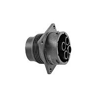 Ổ cắm, Mặt bích vuông, 4 vị trí, Loại cái, Kích thước vỏ 18, có Gioăng Silicone Amphenol SINE Systems RTS018N4S03