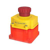 Nút Nhấn Dừng Khẩn Cấp Giữ Chốt với ISD: Gắn Âm 40 mm; Màu Sáng: Tắt/Đỏ Nhấp Nháy; 2 Tiếp Điểm An Toàn N.C. OSSD, IP65; Đầu Nối Nhanh 8 Chân M12 Banner Engineering SSA-EB1PLXR-0DED1Q8