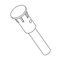 BIVAR LC-20.5 Flexible Light Pipes Light Pipe, Flexible, 1mm. Fiber Optic Core, 4.2mm. Dia. Low Profile Lens, 20.5in. Length