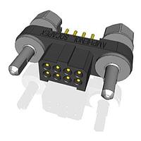 Amphenol Socapex MHDAS2M008YDE60 Connectors Micro HDAS 8 male straight pc tail contacts8 position pin 1.27 mm 2 row straight