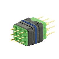Eaton Souriau-Sunbank 8MQ2M0936RDE Modular Connectors - Push Pull MQuick module, sealed, with male straight PCB contacts