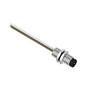 Banner Engineering BR-M8M3R8-0.5 Sensor Cables / Actuator Cables Receptacle 3-pin Male; 3X24 PVC 0.5 m Length; Rear Mount w/ M8 Locknut