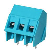 Same Sky (formerly CUI Devices) TB008A-508-19BE Fixed Terminal Blocks Terminal block, screw type, 5.08 , 45, 19 poles, CUI Blue, slotted screw, PCB mount