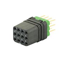 Eaton Souriau-Sunbank 8MQ2M1220UD046 Modular Connectors - Push Pull MQuick module, unsealed, with female straight PCB contacts, tin lead plated
