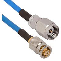 Amphenol SV Microwave FQSMP-085-MS185-120 RF Cable Assemblies SMP F QB to 1.85mm STR M 12"Cable