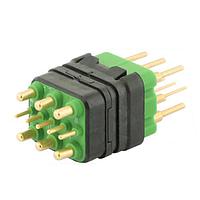 Eaton Souriau-Sunbank 8MQ2M9901RN046 Modular Connectors - Push Pull MQuick module, unsealed, with male straight PCB contacts, tin lead plated