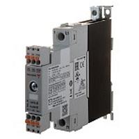Carlo Gavazzi RGC1A60D25KEM 1-Phase Solid State Contactors 1-pole DIN-rail mount SSR, E-layout, Zero-cross switching with monitoring, Operating voltage (Ue): 150 - 660 Vac (1200 Vp), Rated current (Ie): 25 Aac, Control voltage (Uc): 4 - 32 Vdc, External supply: 24 Vdc, Built-in overvoltage protection
