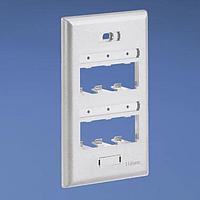 Panduit UICFP6IW Faceplate Faceplate, 6 Port, Classic, Ultimate ID,