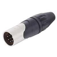 Amphenol Audio AX5M ຕົວເຊື່ອມສາຍສະເພາະ 5 ໂພນ XLR ຜູ້ຊາຍ ຕົວເຊື່ອມສາຍສີດຳ