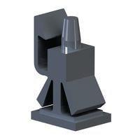 Essentra Components RLEHCBS-5-01BK PCB Support, Reverse Locking CB Spt,Rvs Mnt,Edge Hld,Blk,.38 inSpc