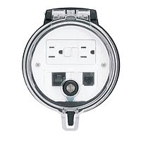 Panduit DAP4BC-G0 データアクセスポート、4インチベース、GFCIコンセント