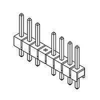 Amphenol Commercial Products G800LQ300005AEU Pin Strip Pin Header 2.54mm Pitch STR DIP,1x8Pin,15u" Gold,LCP,6.0mm*2.54mm*3.0mm,Color-Black,Bag Removed#4Pos