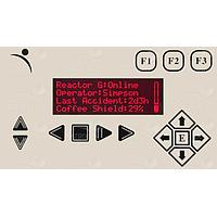 Bộ Chèn PC Bay, Ký Tự LCD 20x4 Màu Đỏ Văn Bản Nền Đen Có Phím Kèm Giá Đỡ Màu Be Matrix Orbital BLK204A-USB-R