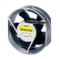 Sanyo Denki 109L5712M502 Axial DC Axial Fan, 172x150x51mm Round/Sidecut, 12VDC, Long Life, Ribless
