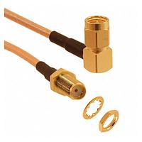 Amphenol RF 135111-03-12.00 RF Cable Assemblies SMA St BH JK to R/A Plug RG316U DB 12in