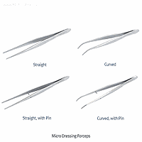 Hammacher HA.HWC207.11 Forceps micro dressing, Curved, 115mm