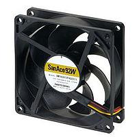 Sanyo Denki 9WPA0912P4G201 Axial Axial Fan, 92x92x25mm, 12VDC, Splash/Dust Proof, -40 Degree C, Tach/PWM, IP68