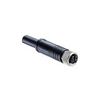 Amphenol LTW M12K-05BFDM-SL8S10 Sensor Cables / Actuator Cables M12 Circular Metric Connector, K Code, Metal, 16A, 05 pins, Female Connector, Female (Power) + Male (Ground) Contact, Straight, Screw Thread, Overmolded, Length 10000mm, IP68 / IP69K