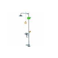 TECHSAFE EM304A1 緊急シャワーおよび洗眼ステーション (Shower: >75.5 L/min, Eyewash: >11 L/min)