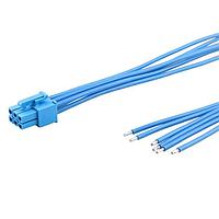 Molex 226245-2062 Discrete Wire Mini-Fit Versa Color-to-Pigtail CBL ASSY 4.2P DR 150mm Lgth 6 Ckt Blue