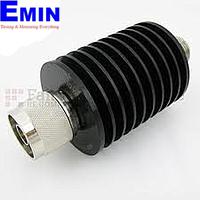 Fairview SA3N10W-30  30 dB Fixed Attenuator N Male To N Female Up To 3 GHz Rated To 10 Watts With Black Aluminum Heatsink Body