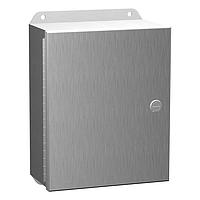 Hộp nối N4X Eclipse Junior có vỏ với bảng điều khiển - 6 x 4 x 3 - Thép không gỉ 304 Hammond Manufacturing EJ643SS
