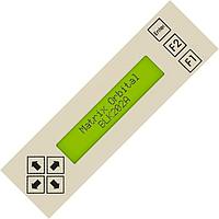 Matrix Orbital BLK202A PCベイインサート、LCD文字 黄/緑背景 黒文字