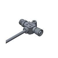 Amphenol LTW SI-050500-KZ0-TSA03 Sensor Cables / Actuator Cables Circular Metric Connector, T Cable, Metal, I Coding, 4A, 05 pins, (End 1) Male Female (Power) + Male (Signal), (End 2) Female Female (Power) + Male (Signal), Screw Thread, Length 3000 mm, IP68 Mated