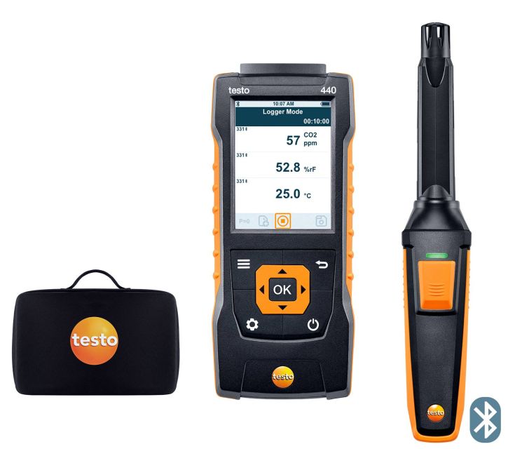 TESTO 440 Equipment for measuring CO2 concentration (0 to 10,000 ppm) 
