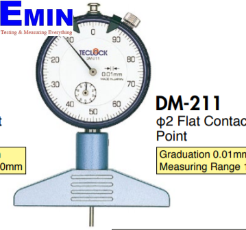 TECLOCK DM-211 ダイヤルデプスゲージ（10mm / 0.01mm）